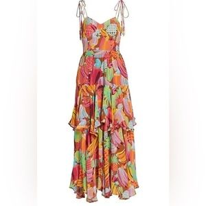 Farm Rio Fruit Salad Long Sundress - Size M